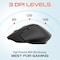 Delton S18 Wireless Ergonomic Mouse, 6-buttons, with 2-in-1 USB and USB-C Receiver for Laptop PC DMS18-WB - alternate 8